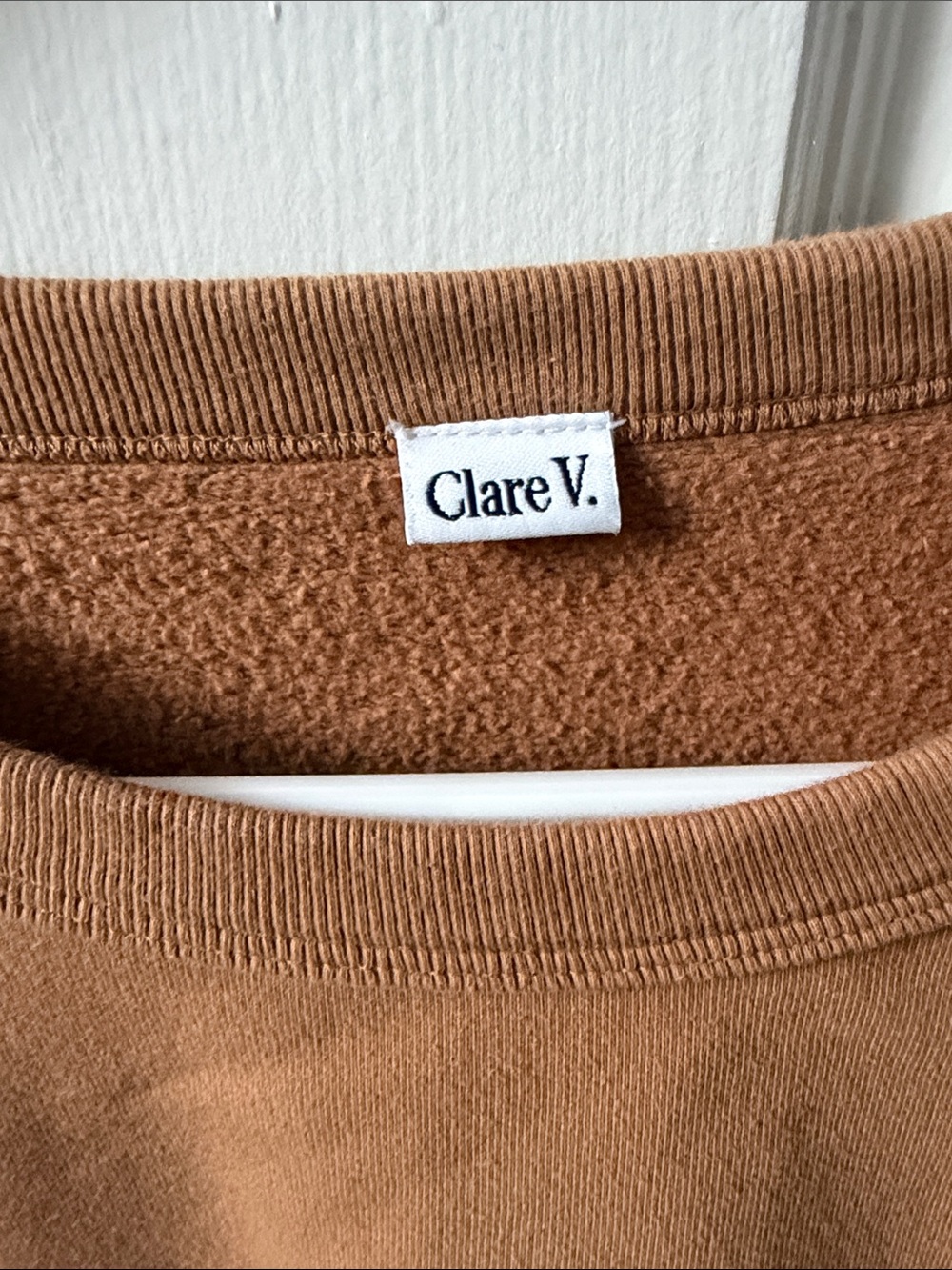 Clare V. Oversized Brown Graphic Crew Sweatshirt - Picture 3 of 3